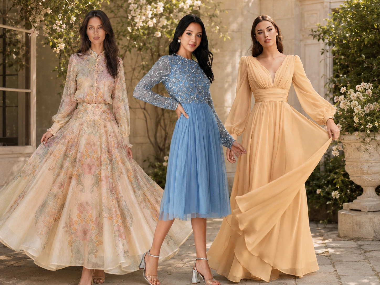 Floral flowing spring wedding guest dress Melbourne 2026